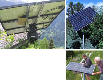 Production électrique à partir d'une solution photovoltaïque avec suiveur solaire